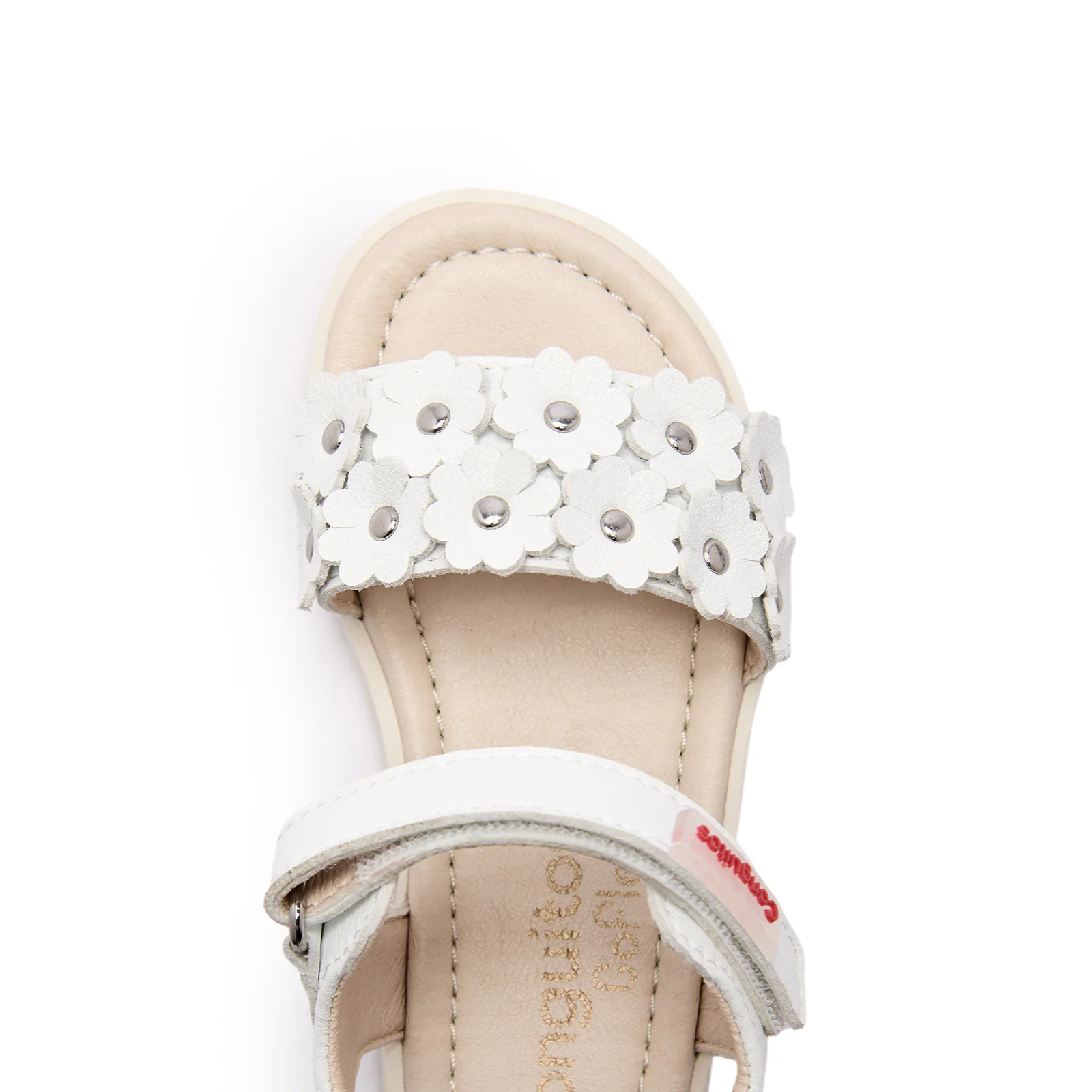 Sandalias Abiertas de Niña Respetuosas Goflex en Blanco