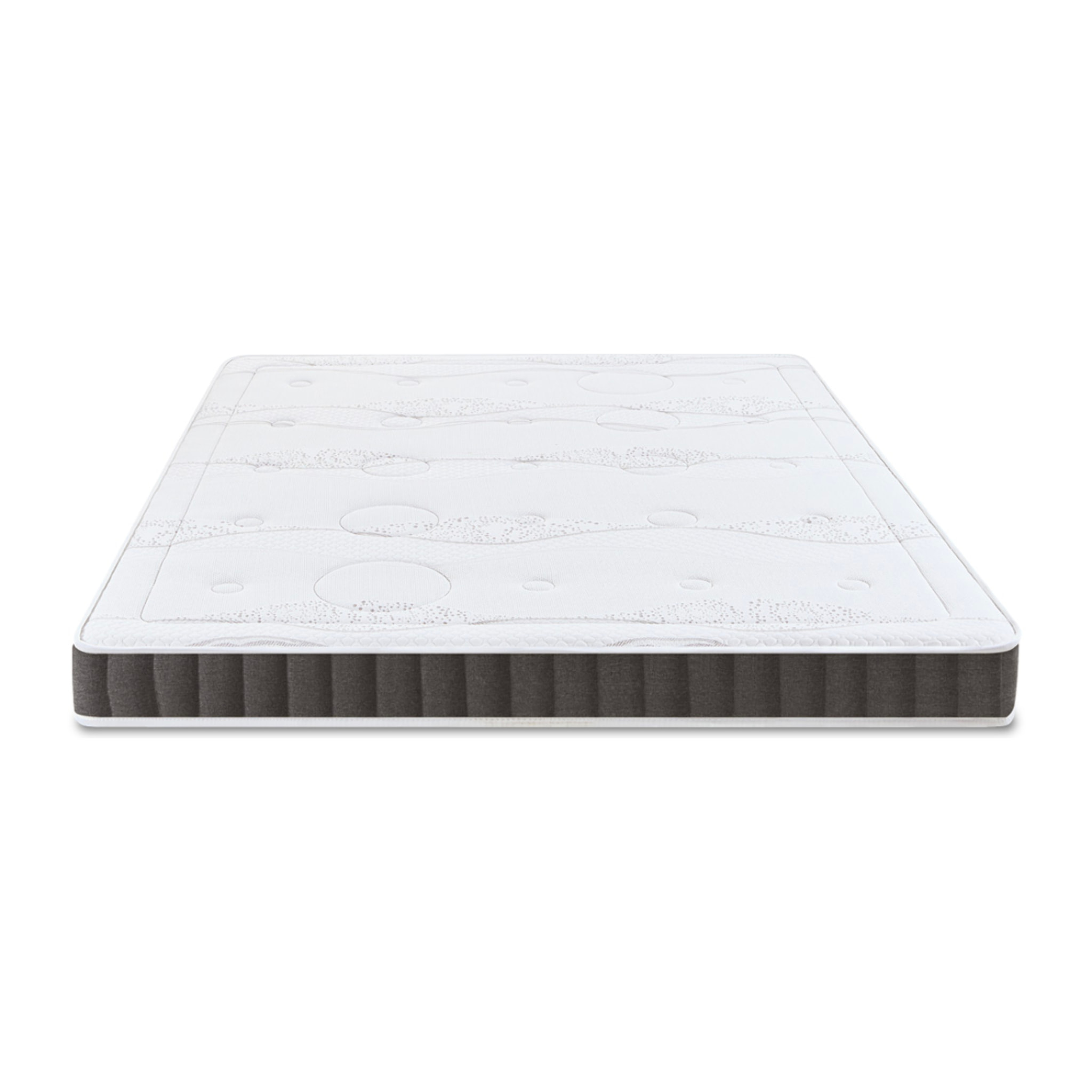 Ensemble Matelas Intuition & Sommier Somkit, 15 cm, Mémoire de Forme, Cadre à Lattes, Métal Robuste, Soutien Ferme