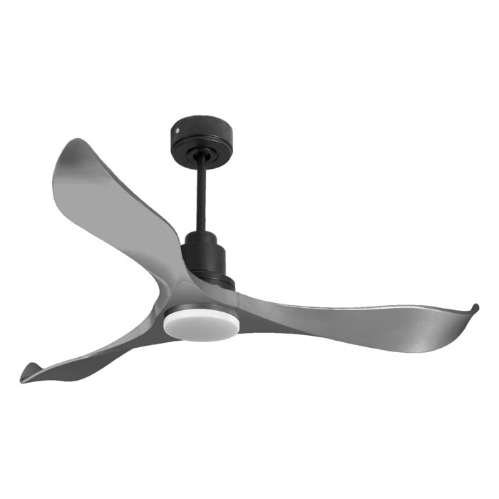 Ventilador de techo Modo Invierno/Verano Termostato Dimable Wifi Motor DC Techos Inclinados Mando a Distancia Luz tres tonos Memoria Vendible Shopify (AUTOMATICO) TrawanganD132C04LED64620 PURLINE