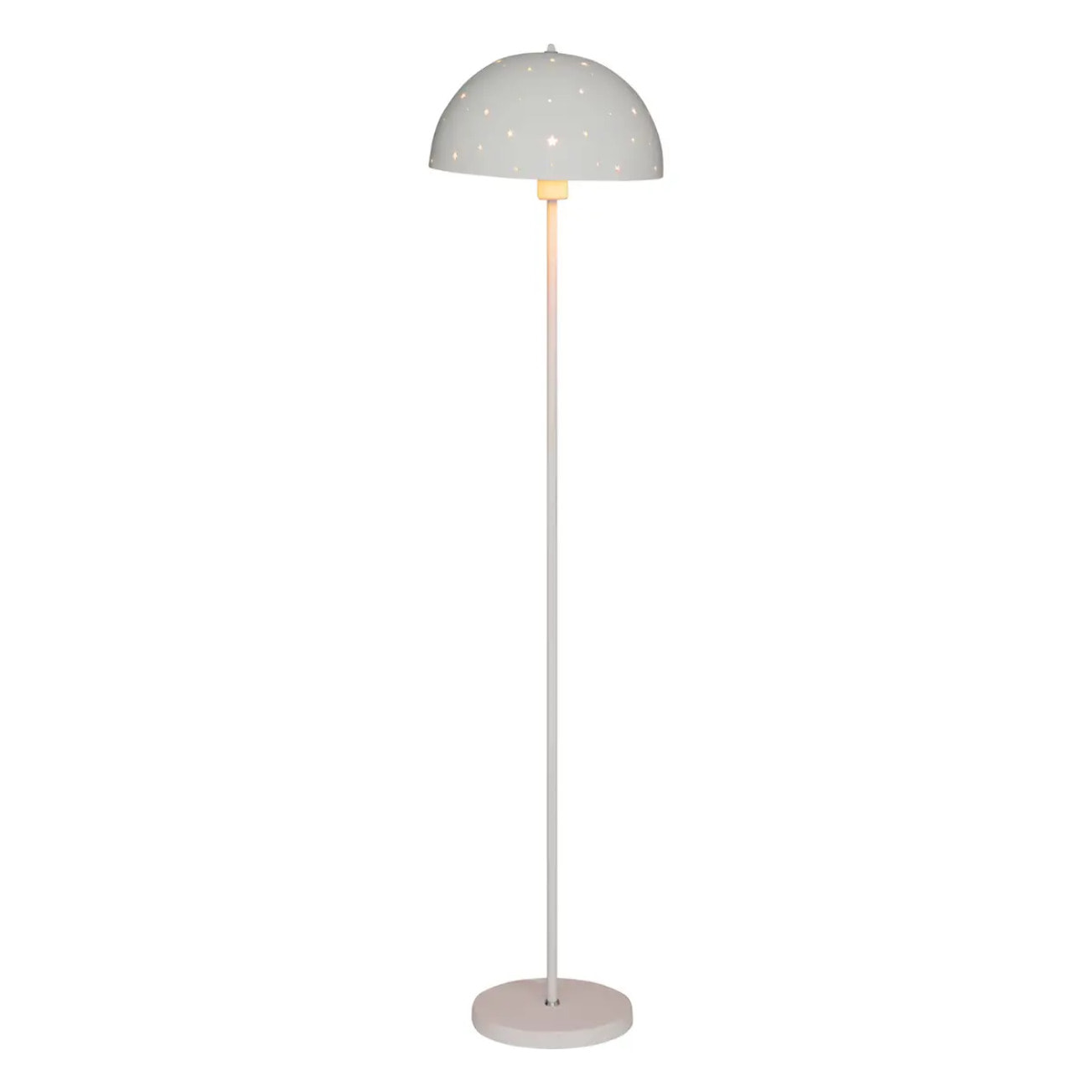 Lampadaire enfant "Champignon" - métal et cuivre - blanc - H150 cm