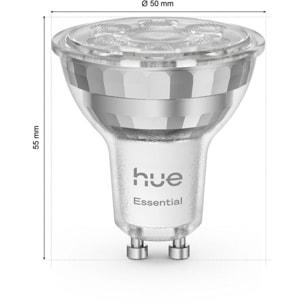 Ampoule LED connectée PHILIPS Hue Essential GU10 WCA  1P