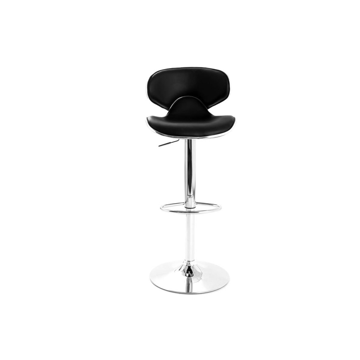 Tabourets de bar design noirs (lot de 2) PEGASE