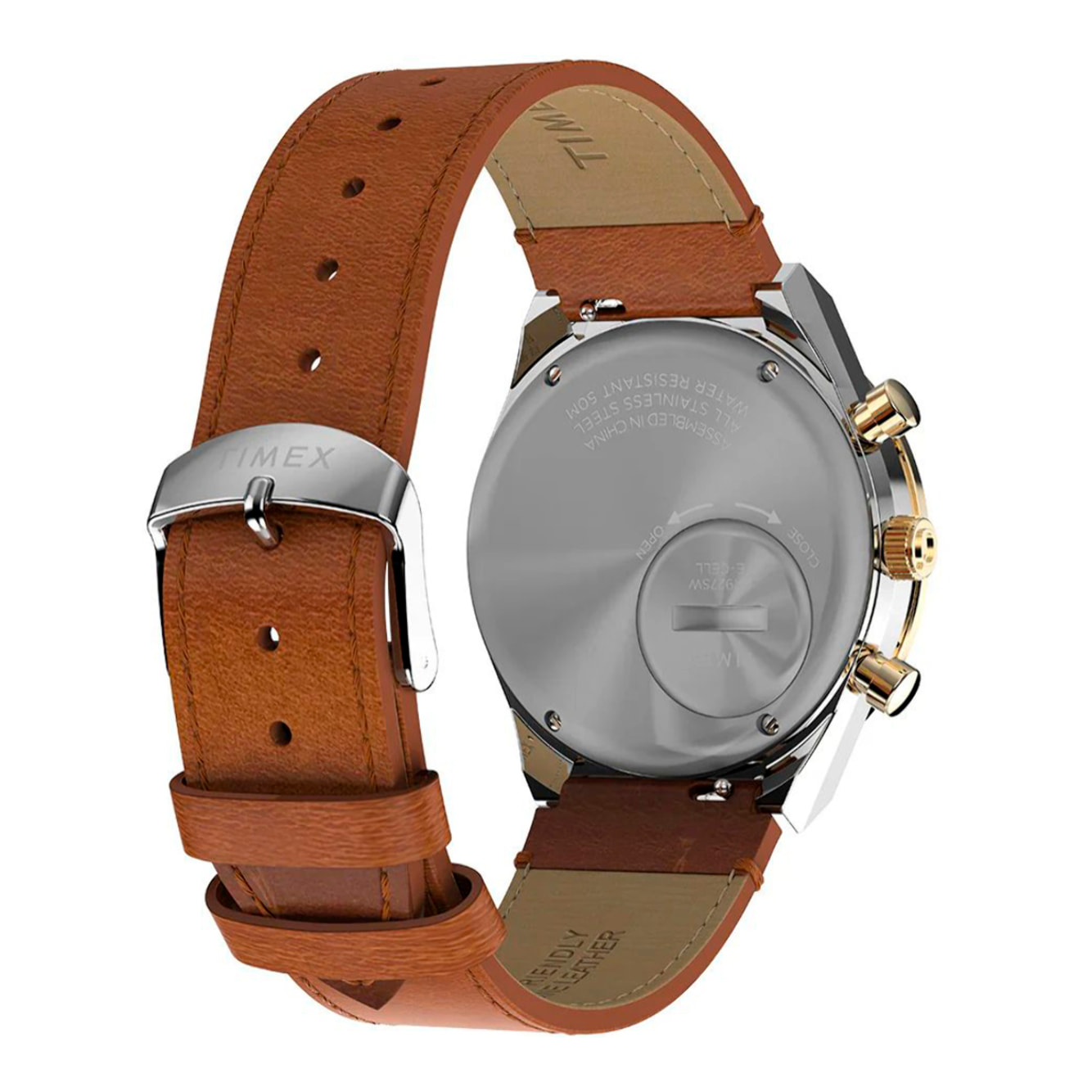 Reloj Timex TW2W64400 Hombre Analogico Cuarzo con Correa de Cuero