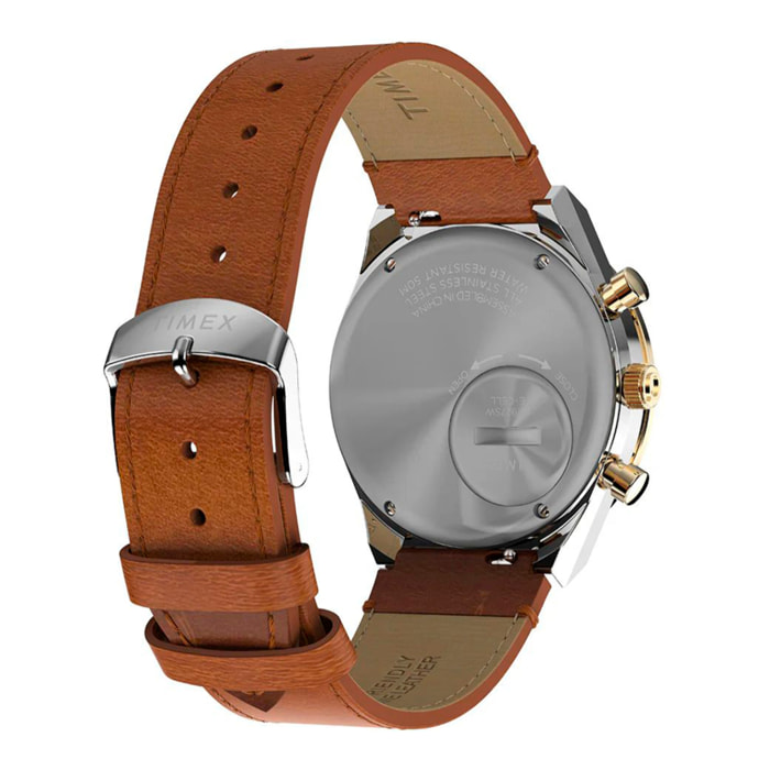 Reloj Timex TW2W64400 Hombre Analogico Cuarzo con Correa de Cuero