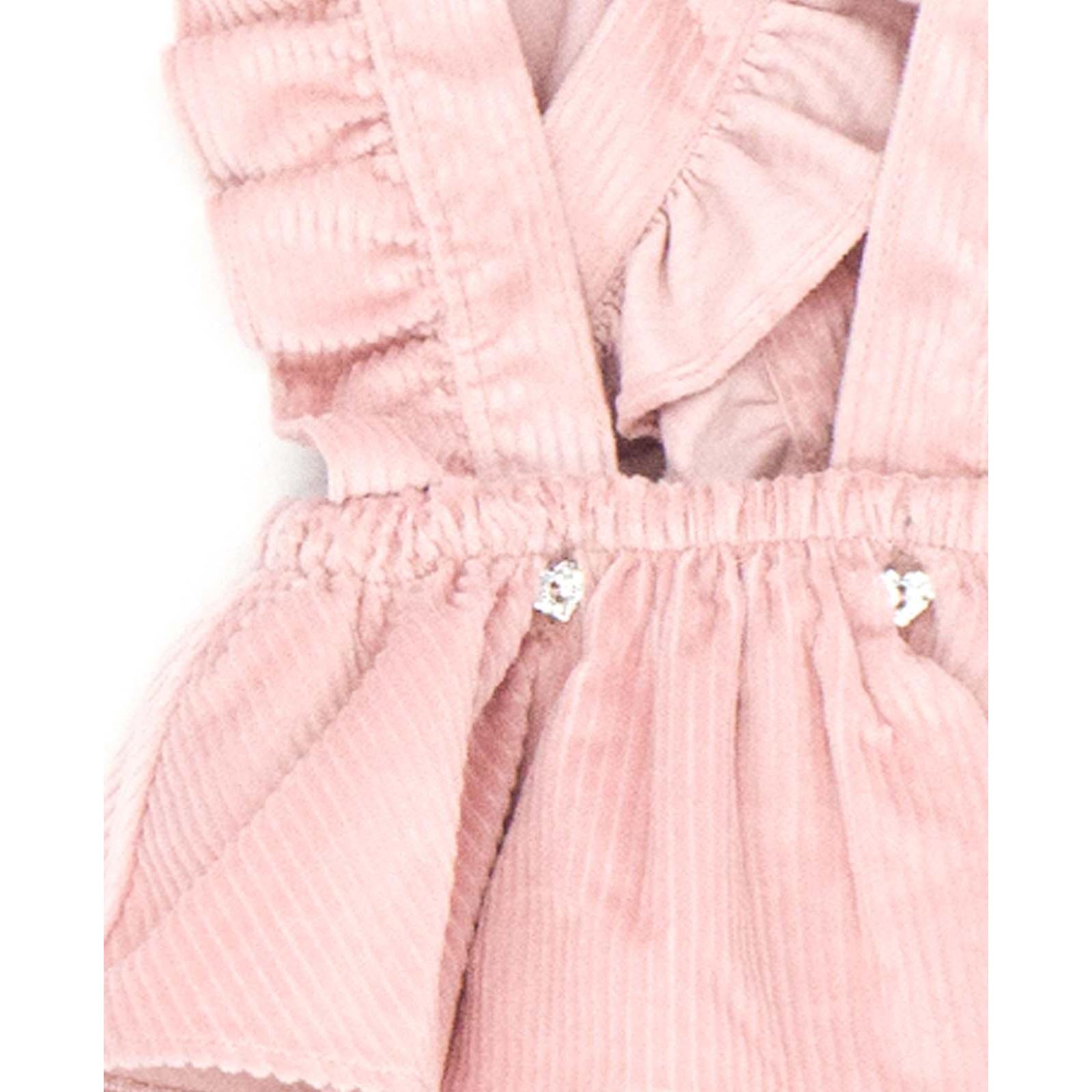 Falda pelele de pana rosa