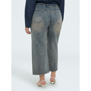 Fiorella Rubino - Jeans cropped lavado washed - Azul
