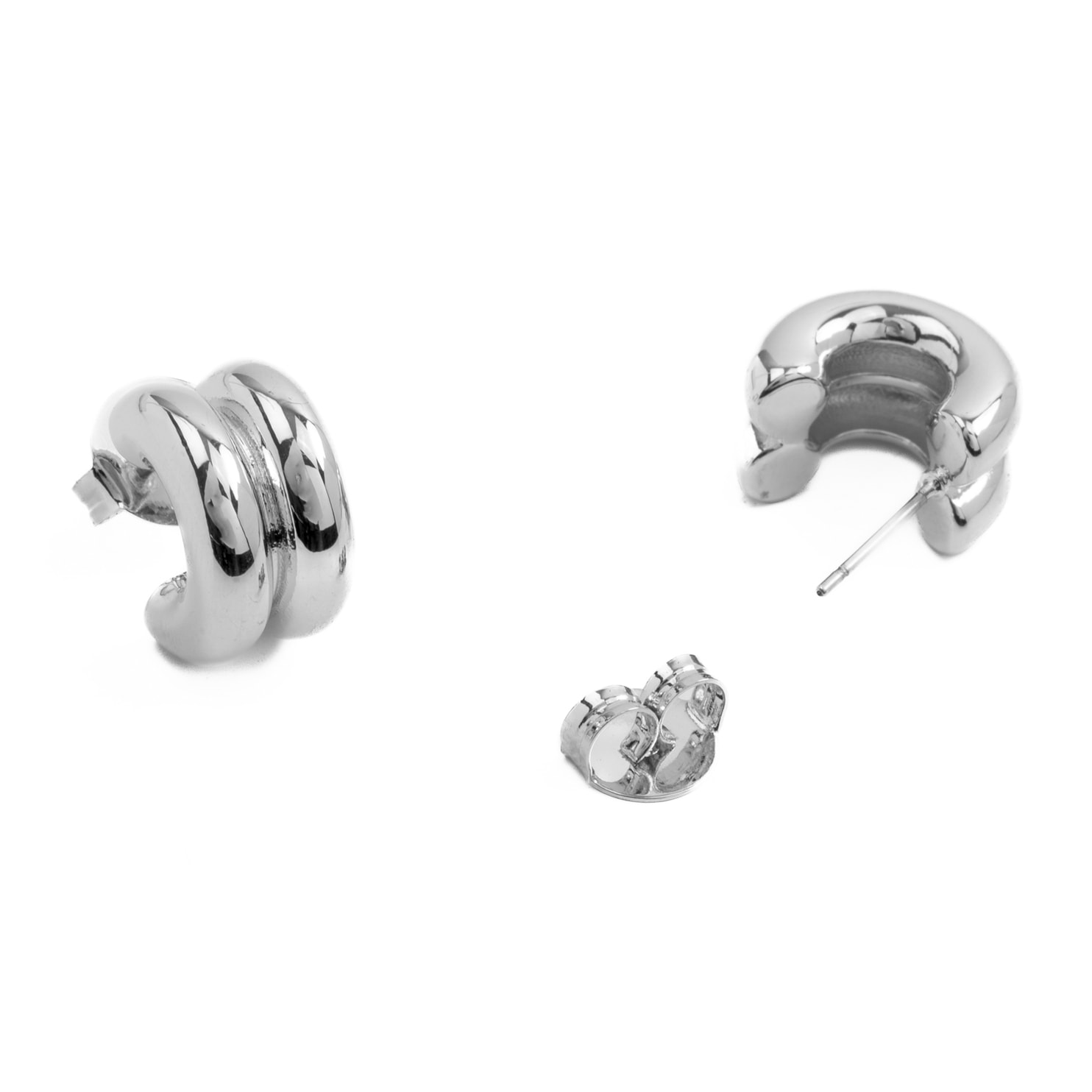 Pendientes acabado plata