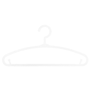 Lot de 6 cintres enfant blanc plastique