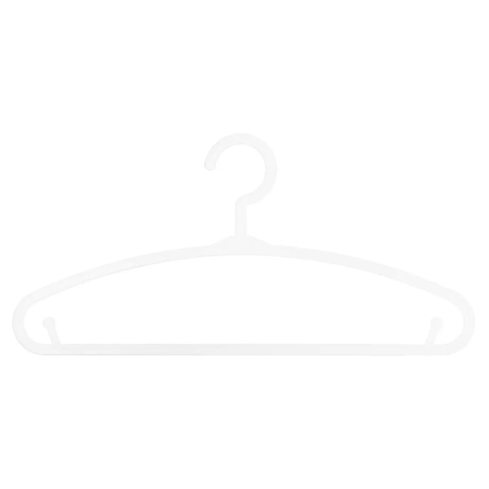 Lot de 6 cintres enfant blanc plastique