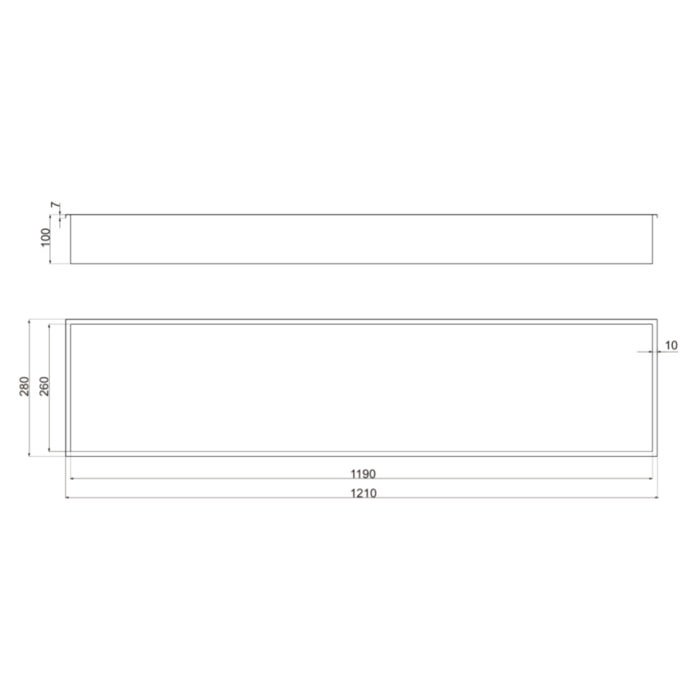 Niche de Douche à encastrer, Gold (SATAURN12128BG)