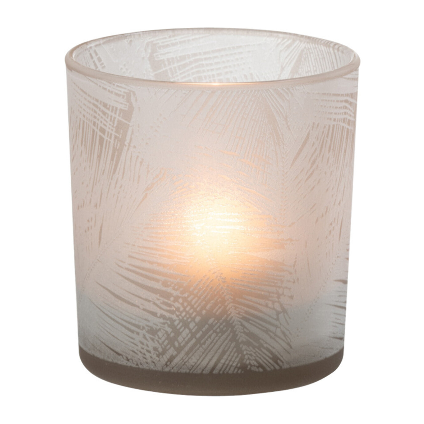 J-Line photophore Feuilles - verre - beige - small - 6 pcs