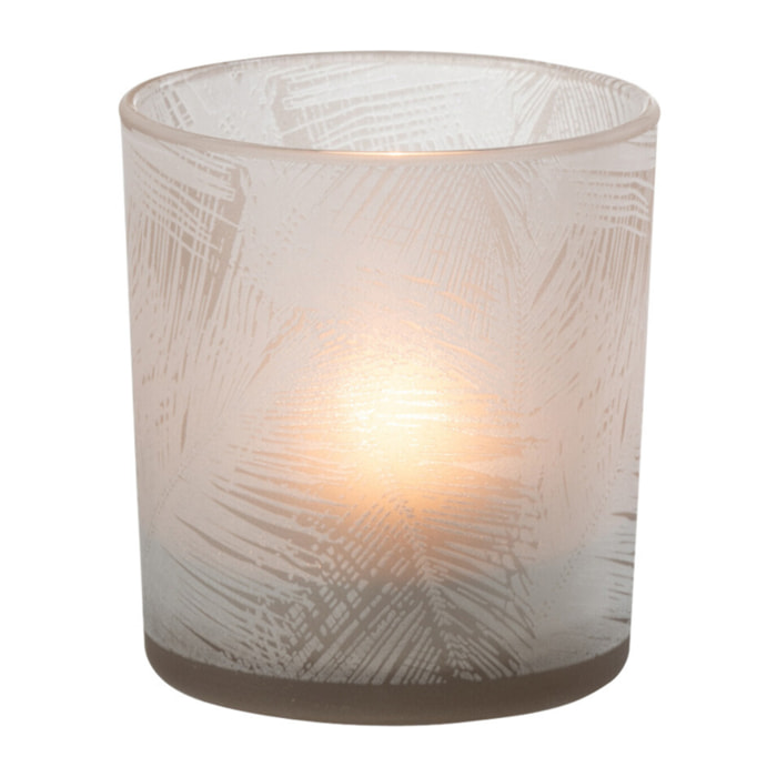 J-Line photophore Feuilles - verre - beige - small - 6 pcs