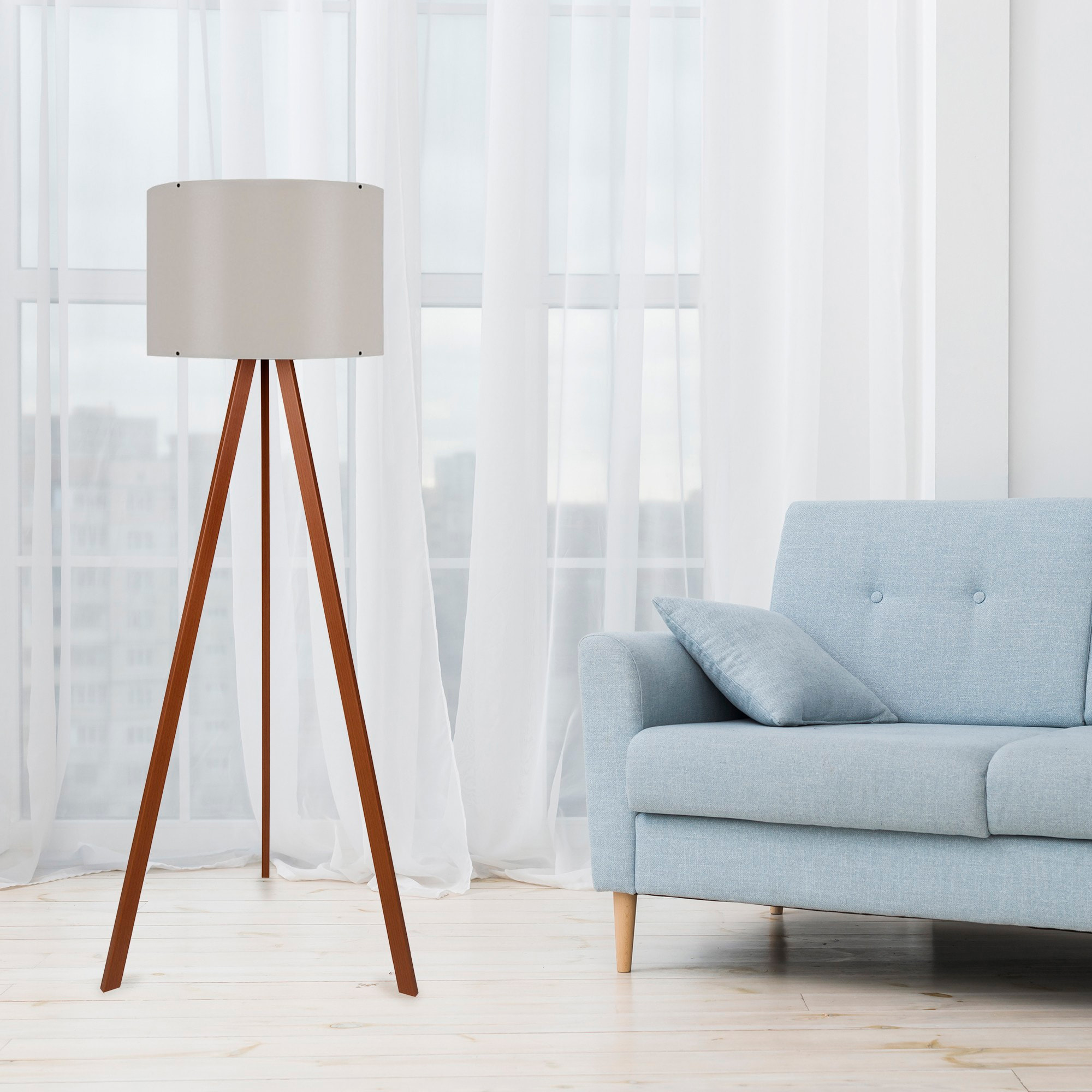 Lámpara de pie 115 cm. beige/marrón, tipo E 27_x000D_
Max 60 W (Bombilla Incandescente)_x000D_
Max 20 - 25 W (Bombilla de Bajo Consumo)_x000D_
Max 9 - 15 W (Bombilla LED)