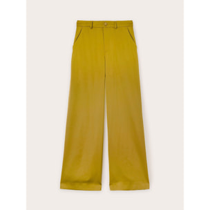 Motivi - Pantaloni palazzo in raso satin - Giallo