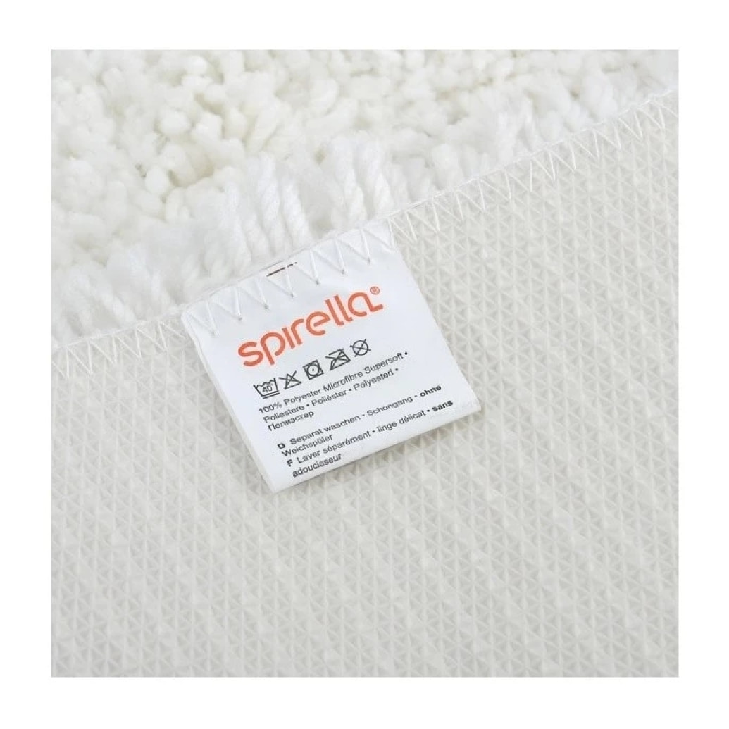 Tapis de bain rond microfibre HIGHLAND Blanc Spirella