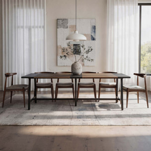 Mesa de comedor Caracas efecto Nogal, 240 cm