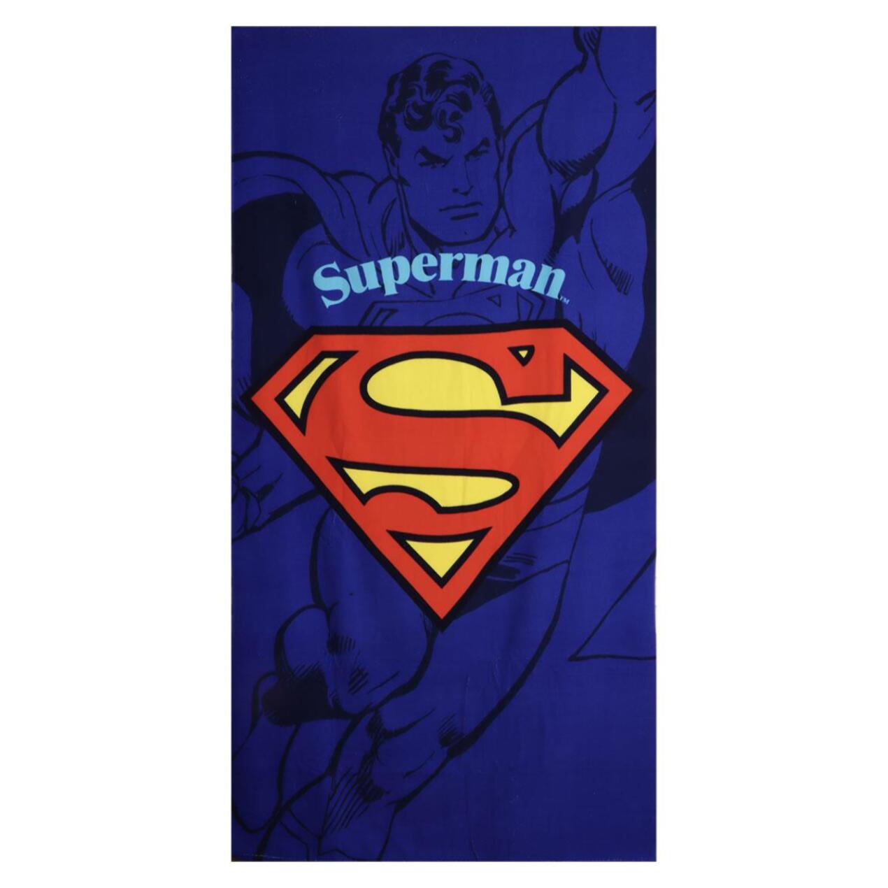 Toalla Microfibra de Superman - 90x180x1 cm - Color:Azul