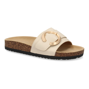 Sandalia plana de mujer, comoda y elegante, diseño moderno con material bio