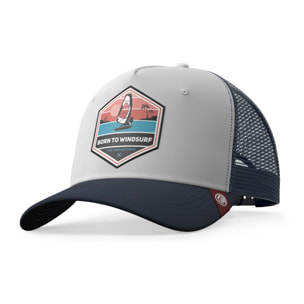 Gorra Trucker Born to Windsurf Blanco The Indian Face para hombre y mujer