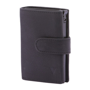 Portafoglio uomo in vera pelle - Modello False - Casual - 7.5 x 10.0 x 2.5 cm