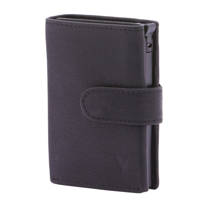 Portafoglio uomo in vera pelle - Modello False - Casual - 7.5 x 10.0 x 2.5 cm