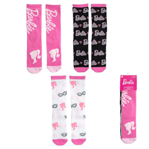 Pack de 3 calcetines infantiles barbie