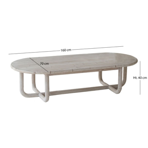 Table basse en pin recyclé KRISTEN