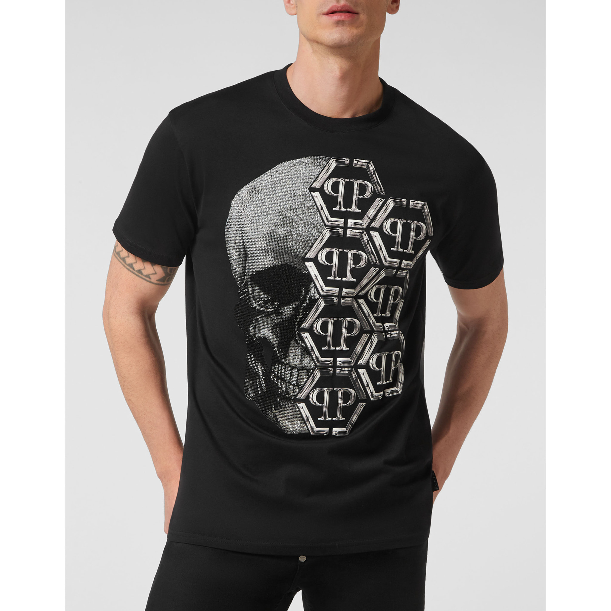 PHILIPP PLEIN Camiseta Cuello Redondo HEXAGON
