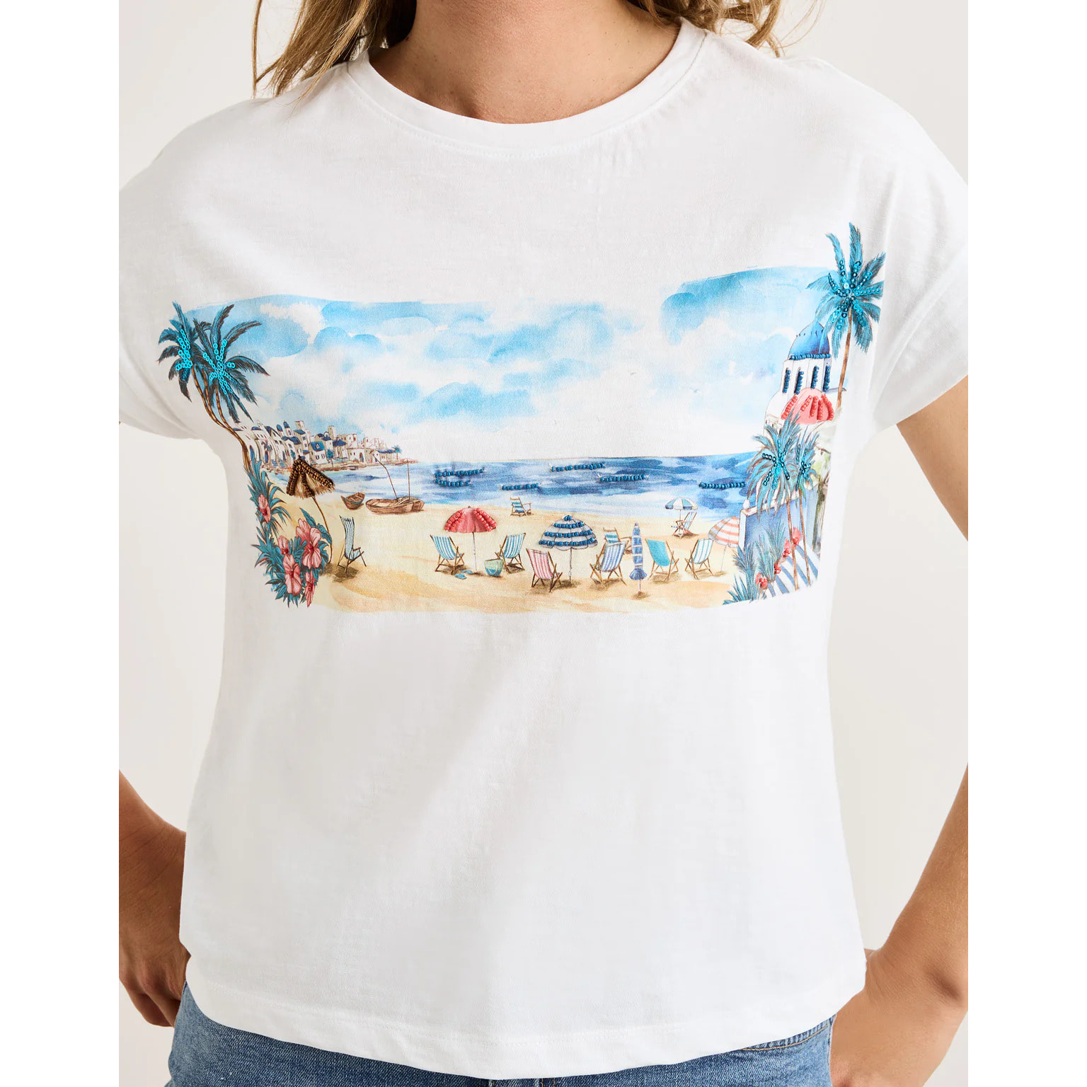 Camiseta Manga Corta Blanco - Nalieta