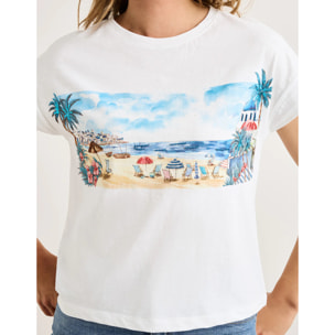 Camiseta Manga Corta Blanco - Nalieta