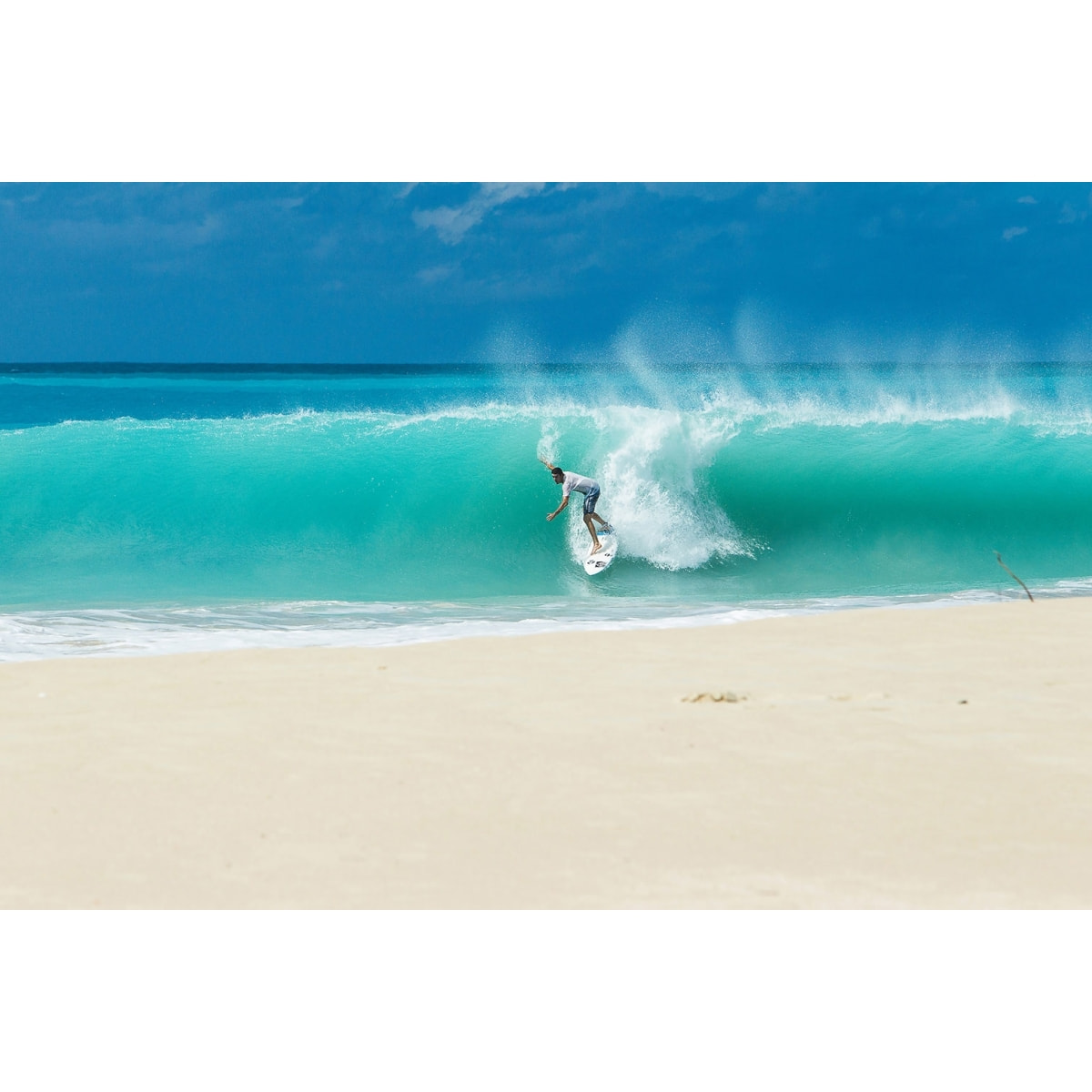 Tableau plage et surfeur Tableau alu Dibond