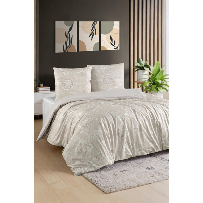 Parure housse de couette et taie(s) d'oreiller coton imprimé