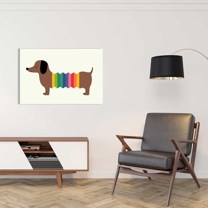 Tableau hot dog funny Toile imprimée