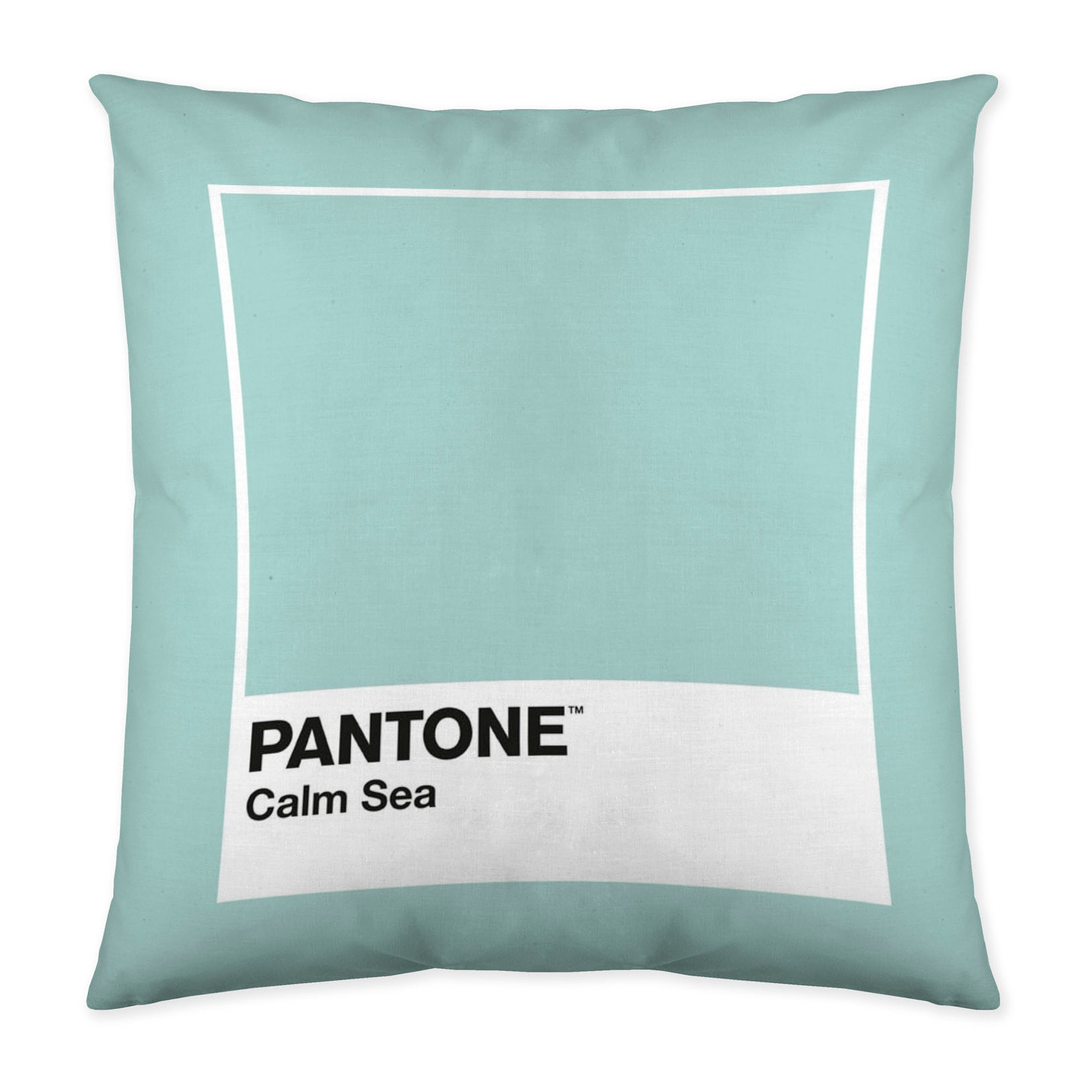 Pantone - Funda de Cojín Estampado - Con Cremallera - Sin relleno - 100% Algodón - Calm Sea