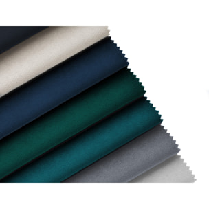 Méridienne gauche "Vienna" en velours bleu gris