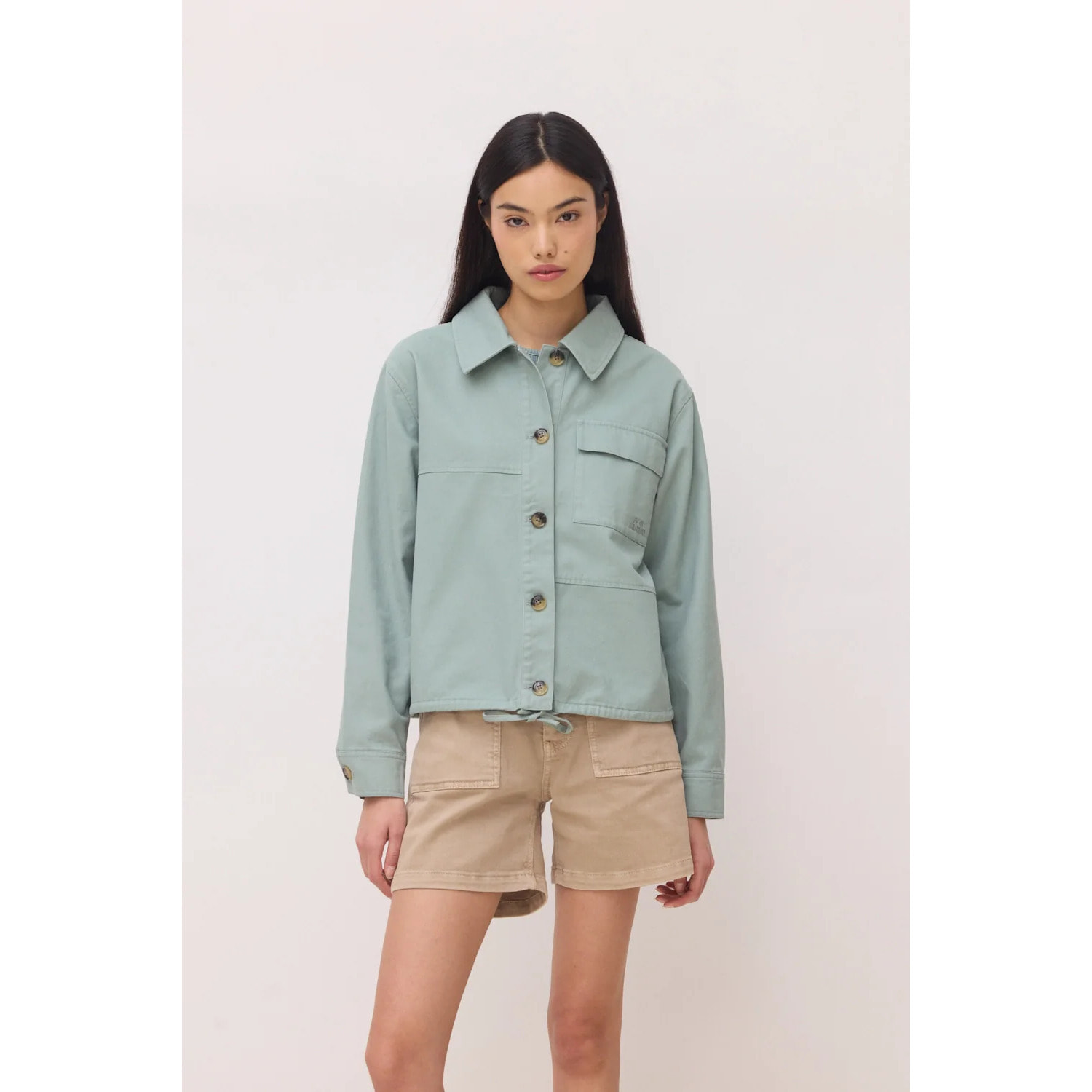 CHAQUETA SHIRR MUJER SAGE