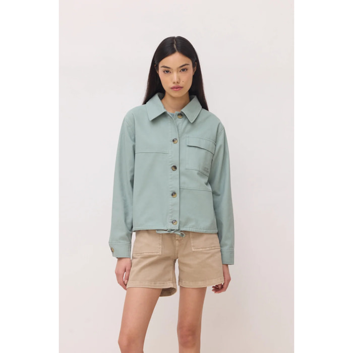 CHAQUETA SHIRR MUJER SAGE