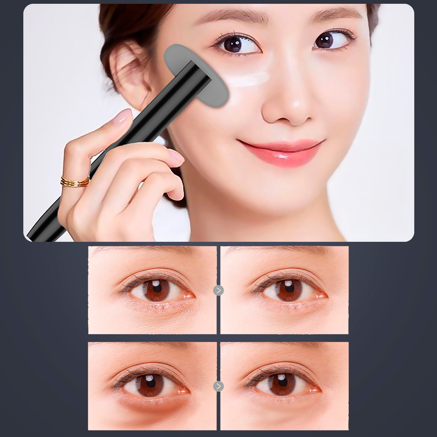 Barita de belleza con tratamiento EMS, efecto compresa caliente y luminoterapia de 9 colores.