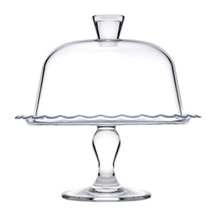 Alzata torta con campana Pasabahce – Petite Patisserie, Vetro, Trasparente