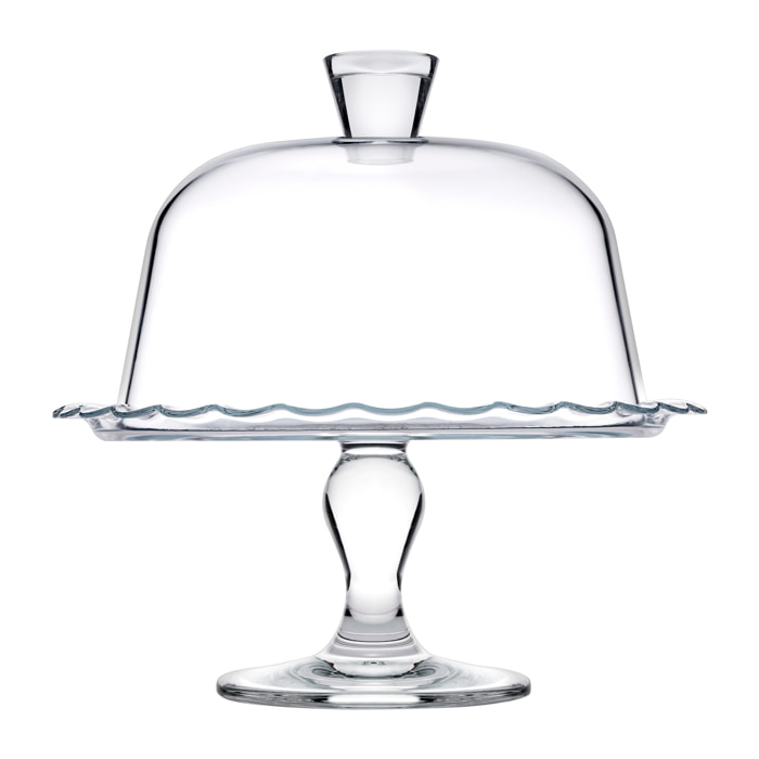 Alzata torta con campana Pasabahce – Petite Patisserie, Vetro, Trasparente