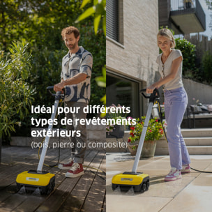 Nettoyeur de terrasses KARCHER PCL 6 - 4 brosses rotatives - idéal terrasse en bois
