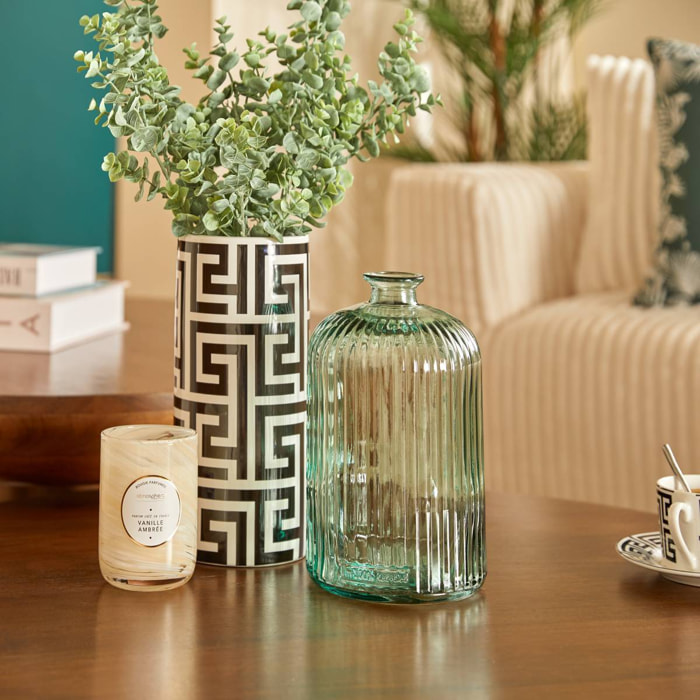 Vase Luz H23cm en verre vert