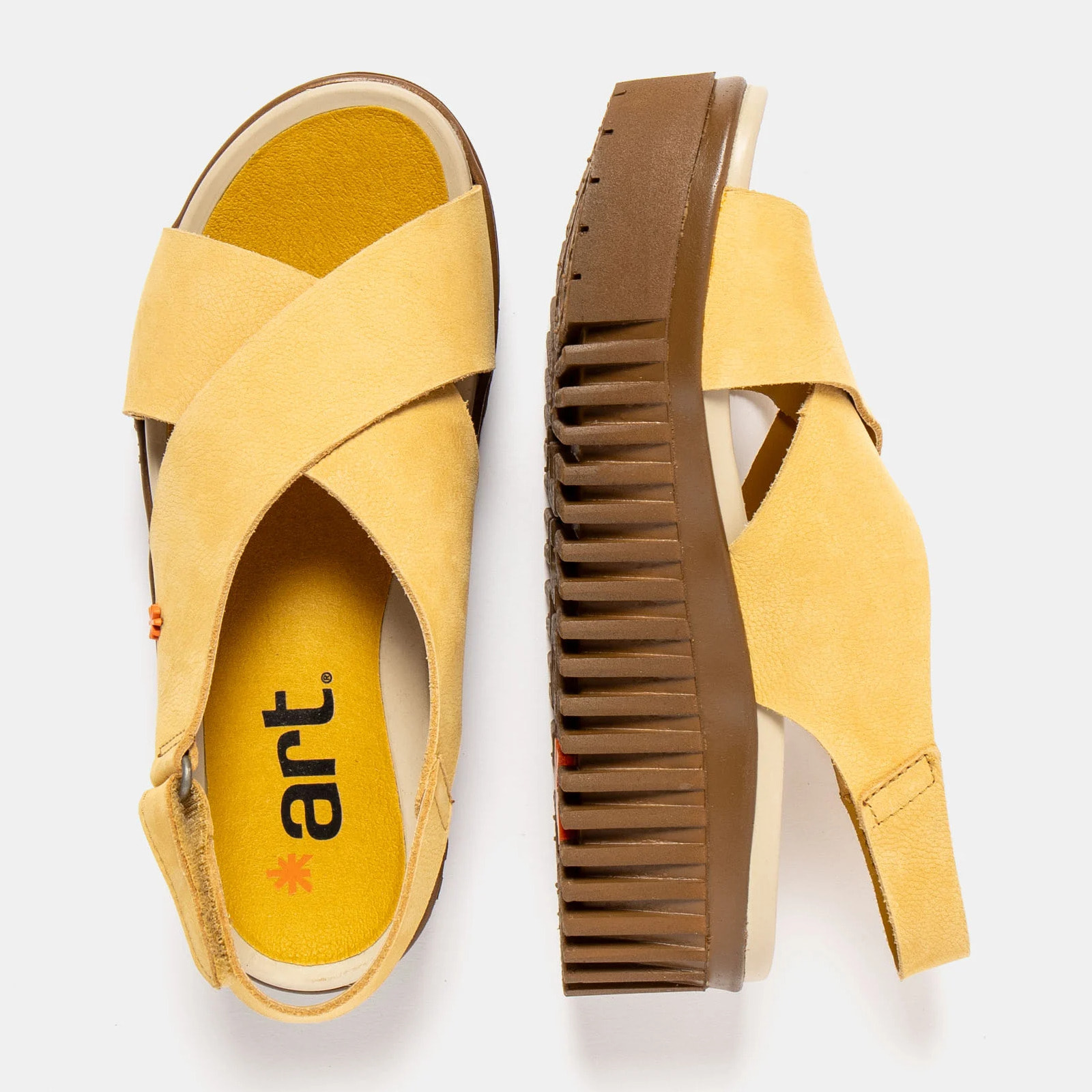 Sandalia de cuña 1574 NOBUCK HONEY-CARAMELO/BRIGHTON color Honey-caramelo