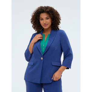 Fiorella Rubino - Blazer con mangas tres cuartos - Azul aciano