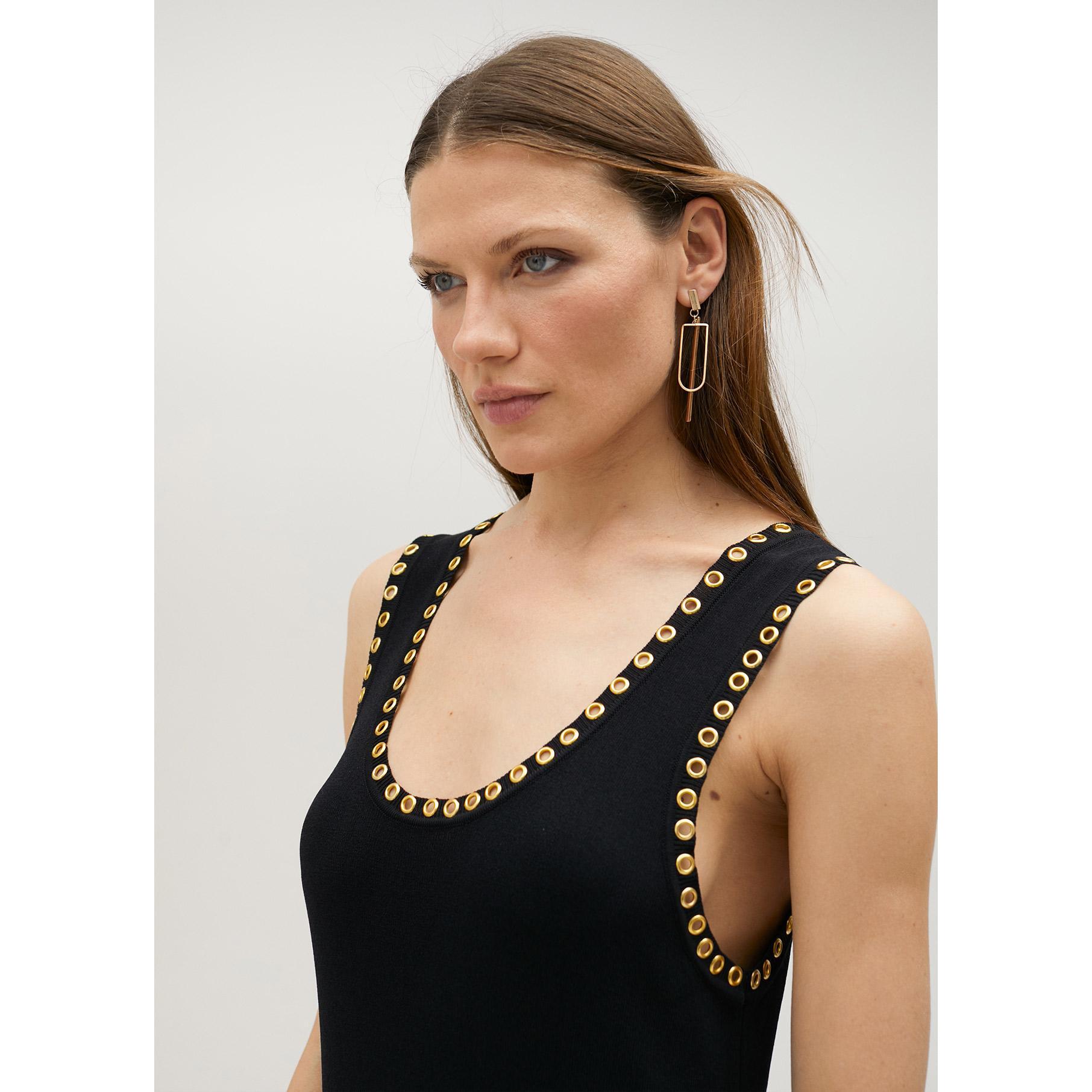 vestito occhielli dorati