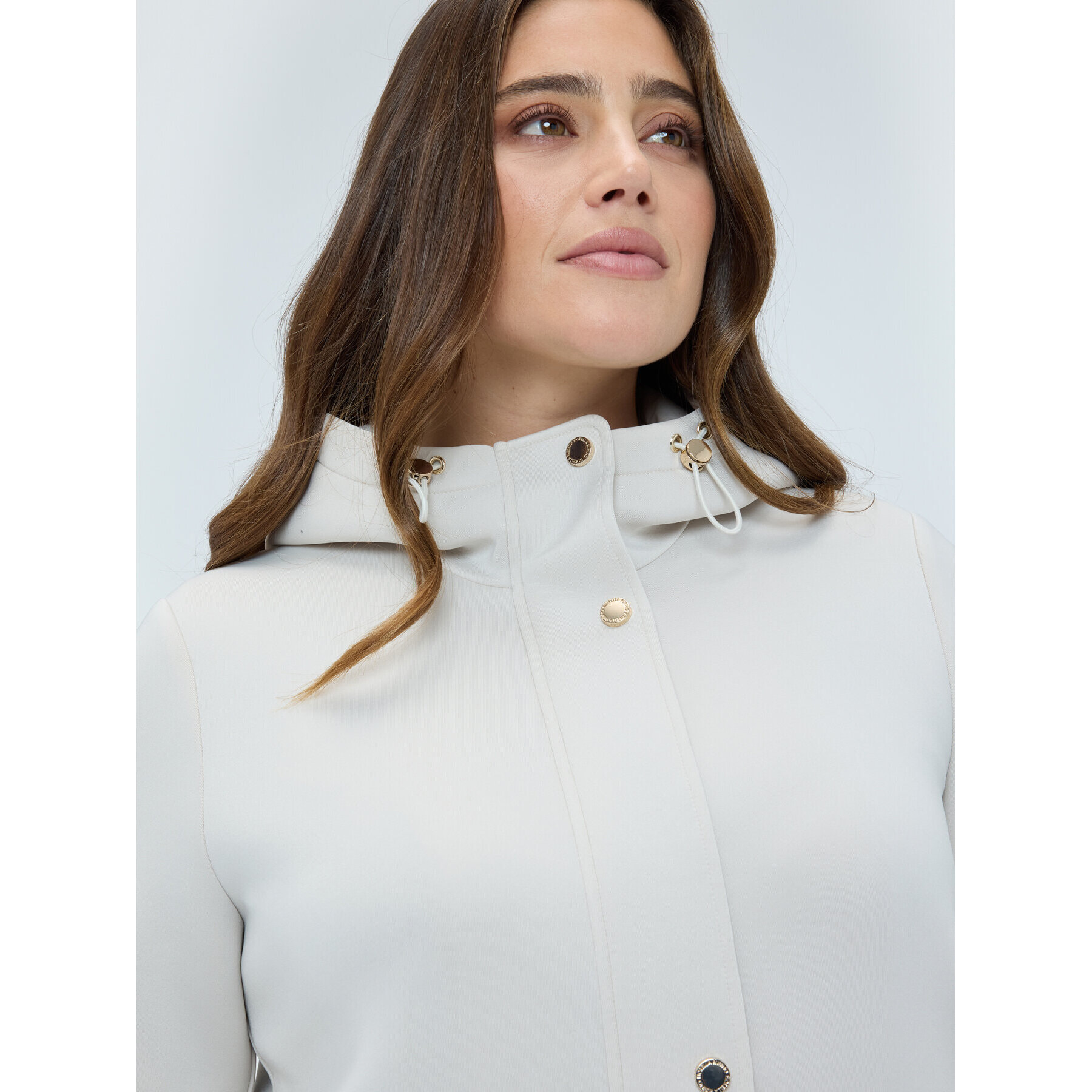 Fiorella Rubino - Chaqueta de neopreno con capucha - Blanco