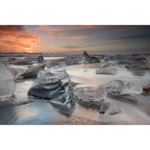 Tableau paysage Lagon glace Tableau plexiglas