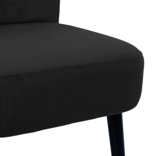 Fauteuil Crapaud Giulia Noir