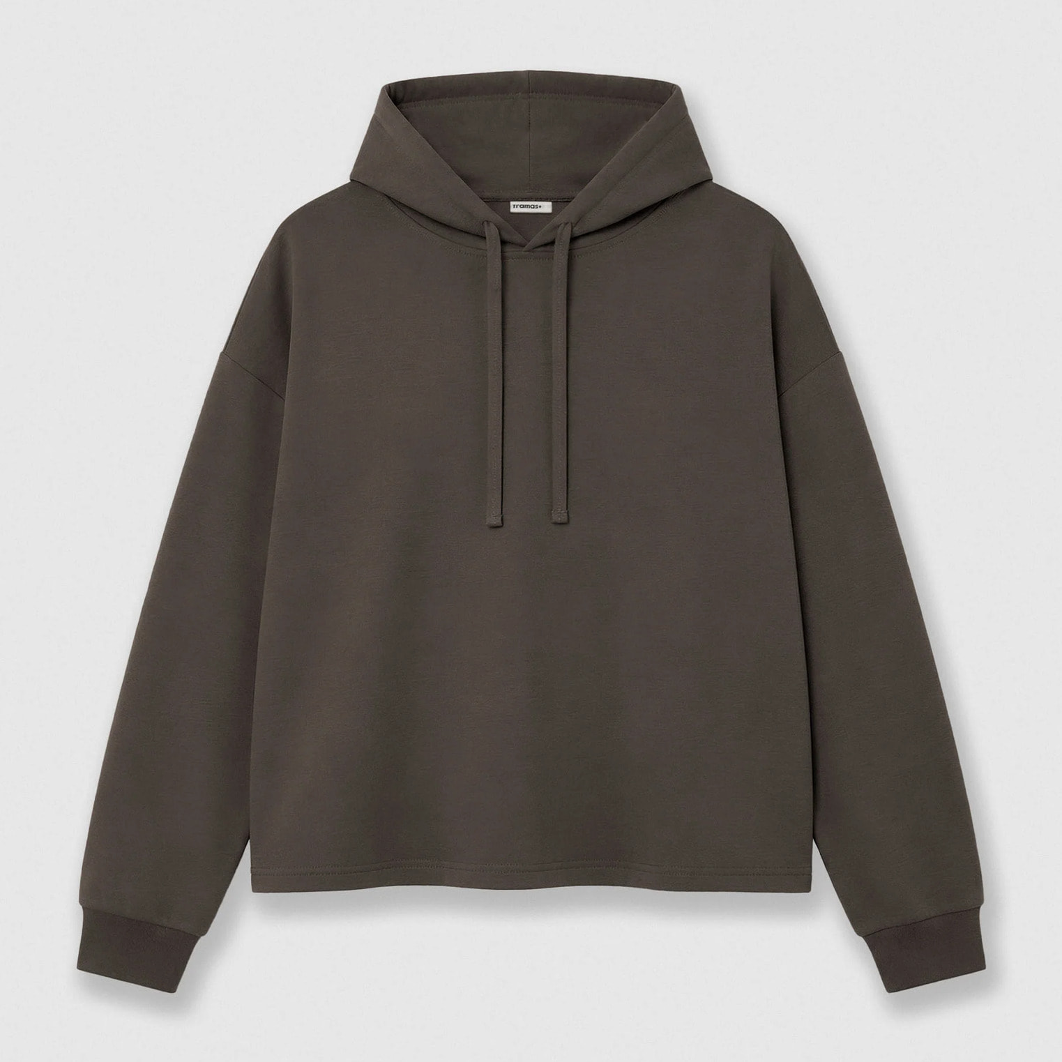 Felpa con cappuccio in stile modal da donna grigio marengo