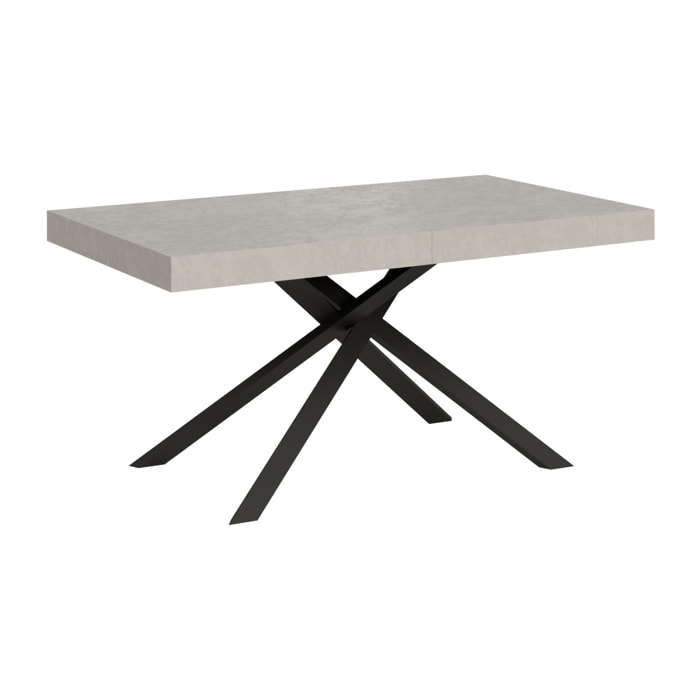 Tavolo allungabile 90x160/420 cm Karida cashmere gambe antracite